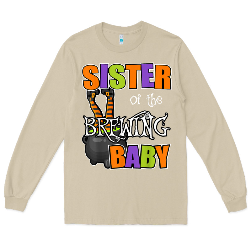 Sister Of Brewing Baby Halloween Theme Baby Shower Spooky T Shirt Long Sleeve Tee by minhPixels | Teevron
