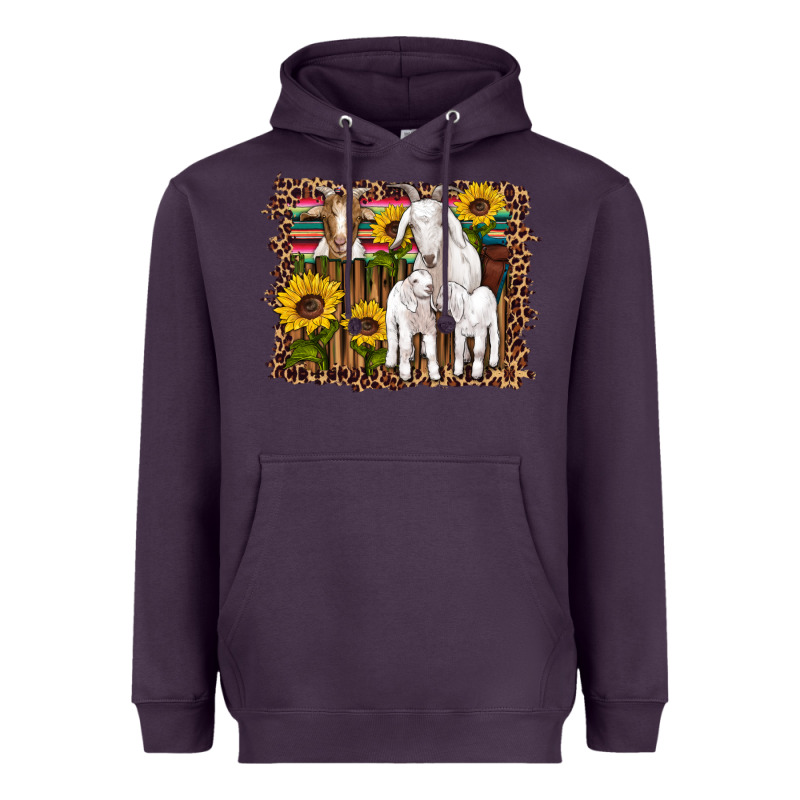 Gats Baby Gots Sunflowers Wooden Serape Leopard Heavyweight Hoodie by Artiststas | Teevron