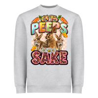 Heather Grey Oh for peeps sake Easter Day Heavyweight Sweatshirt - LillyAllenDesigns