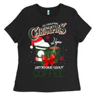 Black All I Want For Christmas Is You Just Kidding I Want Coffee Ladies Tee - Bettercallsaul