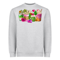 Heather Grey Stuck On You Cup Heavyweight Sweatshirt - CowhideDigitalArt