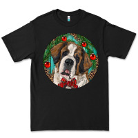 Black Christmas St. Bernard Premium Tee - RanaPortraitStore