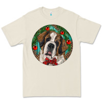 Bone Christmas St. Bernard Premium Tee - RanaPortraitStore