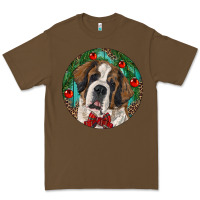 Cacao Christmas St. Bernard Premium Tee - RanaPortraitStore