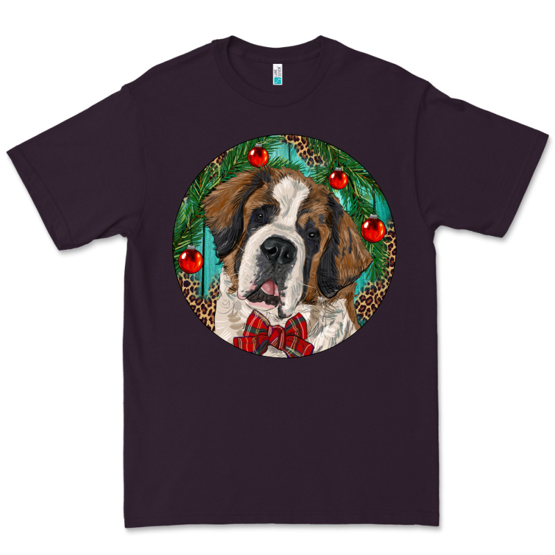 Christmas St. Bernard Premium Tee by RanaPortraitStore | Teevron