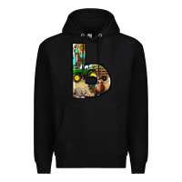 Black farm life alphabet lowercase letters b Premium Hoodie - BundleAndBundleShop