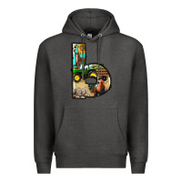 Charcoal Heather farm life alphabet lowercase letters b Premium Hoodie - BundleAndBundleShop