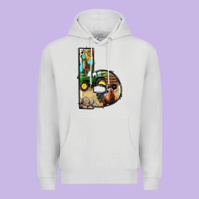 Farm Life Alphabet Lowercase Letters B Premium Hoodie Designed By Bundleandbundleshop
