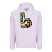 Lilac farm life alphabet lowercase letters b Premium Hoodie - BundleAndBundleShop