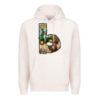 Pale Pink farm life alphabet lowercase letters b Premium Hoodie - BundleAndBundleShop
