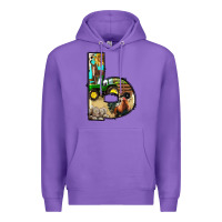 Purple farm life alphabet lowercase letters b Premium Hoodie - BundleAndBundleShop