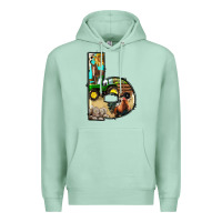 Seafoam farm life alphabet lowercase letters b Premium Hoodie - BundleAndBundleShop