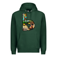 Sports Green farm life alphabet lowercase letters b Premium Hoodie - BundleAndBundleShop