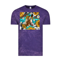 Cloud Purple cowhide aztec horse Vintage Tee - TumblerDesignByShophia