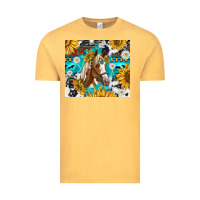 Vintage Mustard cowhide aztec horse Vintage Tee - TumblerDesignByShophia