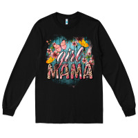 Black Girl mama butterfly mother's day Long Sleeve Tee - HowdyJamesFarm