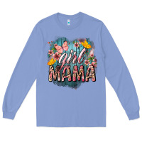Colony Blue Girl mama butterfly mother's day Long Sleeve Tee - HowdyJamesFarm