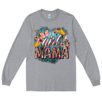 Heather Grey Girl mama butterfly mother's day Long Sleeve Tee - HowdyJamesFarm