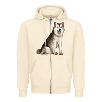 Sandshell Alaskan Malamute Dog Zipper Hoodie - LillyAllenDesigns