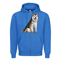 True Royal Alaskan Malamute Dog Zipper Hoodie - LillyAllenDesigns