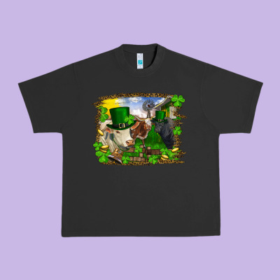 St Patrick's Day Cows Urban Heavy Tee Designed By Ranaportraitstore