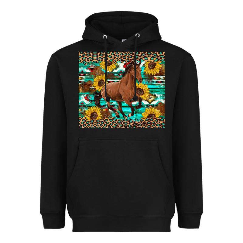 Western Horse Sunflowers Heavyweight Hoodie by Artiststas | Teevron