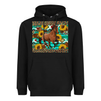 Black western horse sunflowers Heavyweight Hoodie - Artiststas