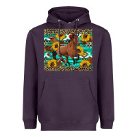 Plum western horse sunflowers Heavyweight Hoodie - Artiststas