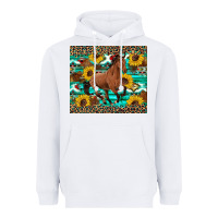 White western horse sunflowers Heavyweight Hoodie - Artiststas