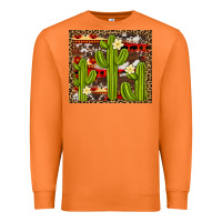 Carrot aztec cowhide cactus background Premium Sweatshirt - Artiststas