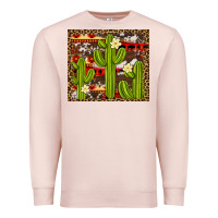 Pale Pink aztec cowhide cactus background Premium Sweatshirt - Artiststas