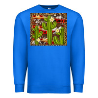 True Royal aztec cowhide cactus background Premium Sweatshirt - Artiststas
