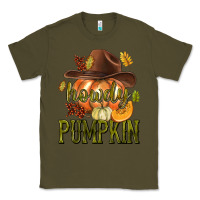 Army Green Howdy Pumpkin Classic Tee - texasbilliewilder