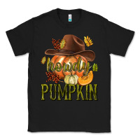 Black Howdy Pumpkin Classic Tee - texasbilliewilder