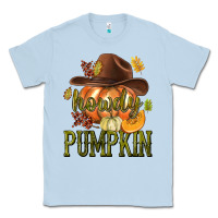 Dusty Blue Howdy Pumpkin Classic Tee - texasbilliewilder