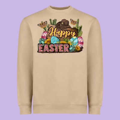 Happy Easter Heavyweight Sweatshirt Designed By Lillyallendesigns