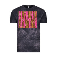 Cloud Black glitter pink stripe leopard pattern with flowers Vintage Tee - TumblerDesignByShophia