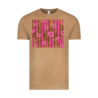 Vintage Camel glitter pink stripe leopard pattern with flowers Vintage Tee - TumblerDesignByShophia