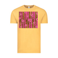 Vintage Mustard glitter pink stripe leopard pattern with flowers Vintage Tee - TumblerDesignByShophia