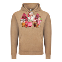 Vintage Coffee pink christmas pink tree santa coffe cups Vintage Hoodie - CowGirlArtShop