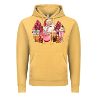 Vintage Mustard pink christmas pink tree santa coffe cups Vintage Hoodie - CowGirlArtShop
