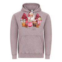 Vintage Zinc pink christmas pink tree santa coffe cups Vintage Hoodie - CowGirlArtShop
