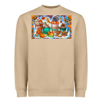 Mushroom Thanksgiving Coffee Drink Kids Cup Heavyweight Sweatshirt - CowhideDigitalArt