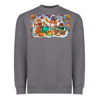 Storm Thanksgiving Coffee Drink Kids Cup Heavyweight Sweatshirt - CowhideDigitalArt