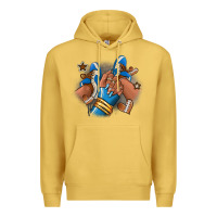 Football Afro Girl Sneakers Premium Hoodie | Teevron