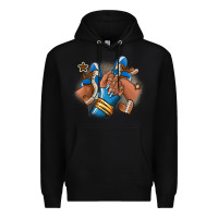 Black Football afro girl sneakers Premium Hoodie - RanaPortraitStore