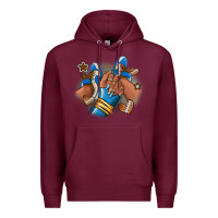 Burgundy Football afro girl sneakers Premium Hoodie - RanaPortraitStore