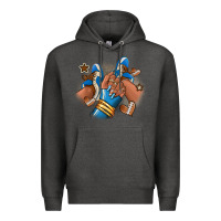 Charcoal Heather Football afro girl sneakers Premium Hoodie - RanaPortraitStore