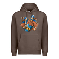 Coffee Football afro girl sneakers Premium Hoodie - RanaPortraitStore