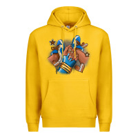 Lemon Football afro girl sneakers Premium Hoodie - RanaPortraitStore
